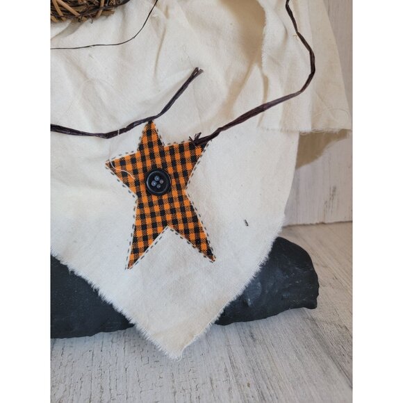 Vintage Ghost Rustic bell mini wreath Halloween home decor - Picture 3 of 6